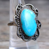 Vintage Sterling Turquoise Ring 8