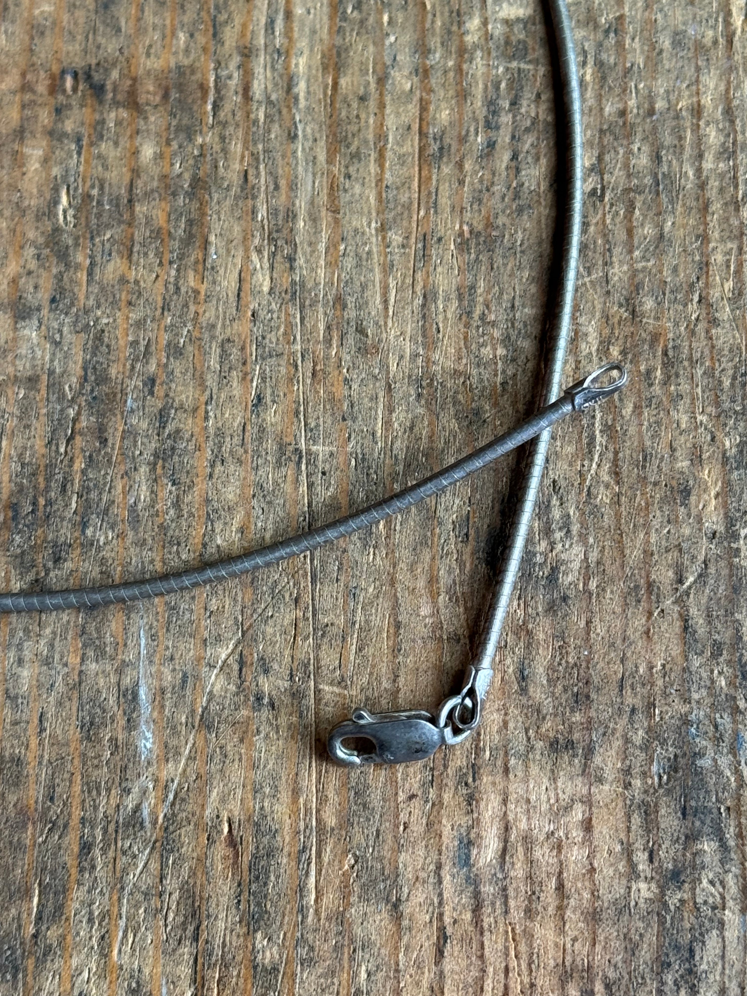Vintage Sterling Silver 16” Snake Chain Collar