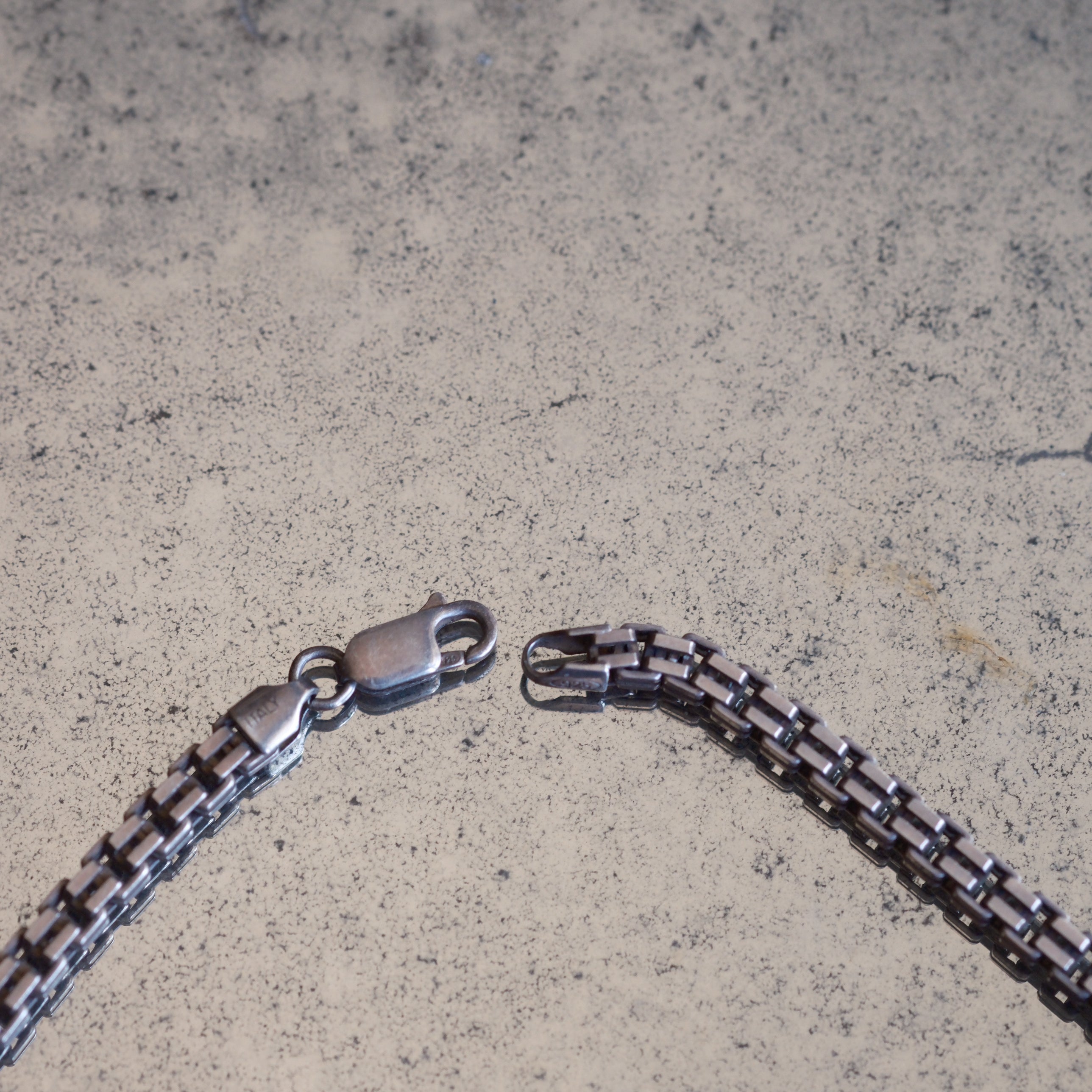 Vintage Sterling Silver Fancy Link Chain Necklace