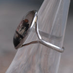 Vintage Sterling Painted Butterfly Wing Ring 6.25
