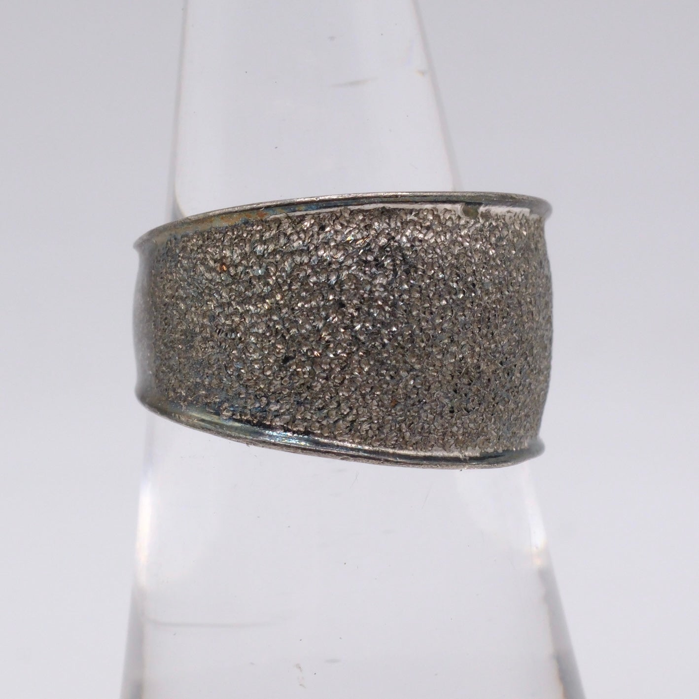 Vintage Sterling Silver Modernist Band Ring 6.5