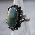 Vintage Sterling Turquoise Ring 6.5