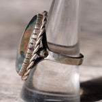 Vintage Sterling Bloodstone Roper Ring 8.5