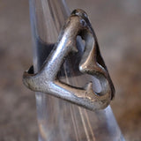 Vintage Sterling Silver Sandcast Ring 6.75