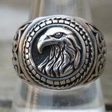 Vintage Sterling Silver Eagle Signet Ring 10