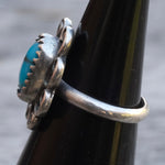 Vintage Sterling Turquoise Ring 3.75