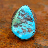 Vintage Sterling Chunky Turquoise Ring 8.5