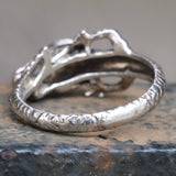 Vintage Sterling Dragon Band Ring 10.5