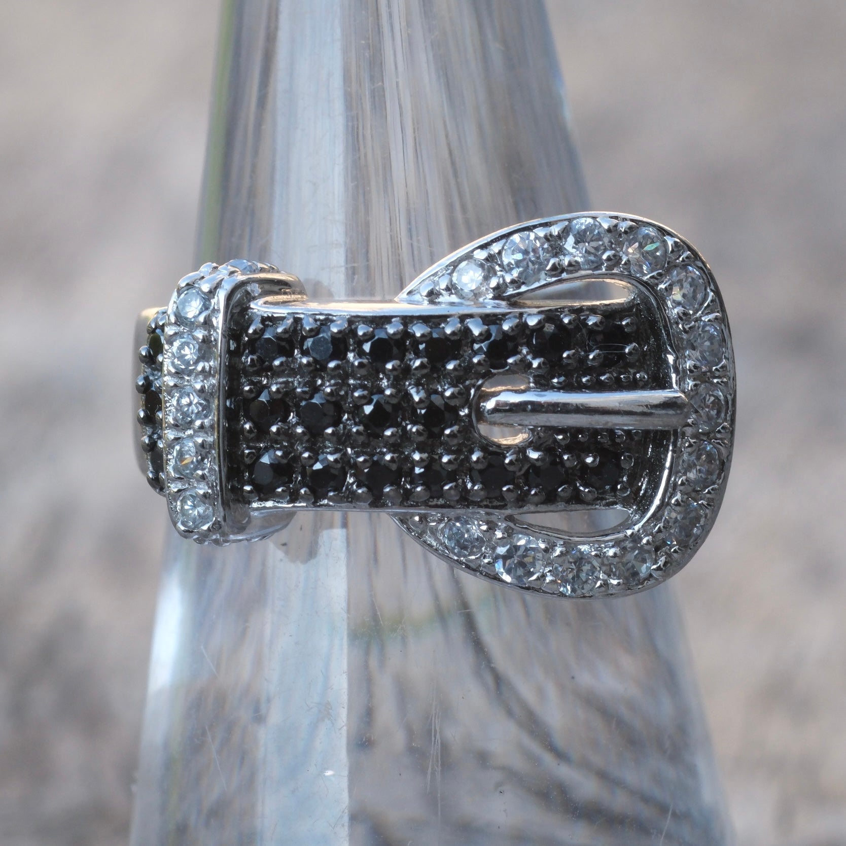 Vintage Sterling Buckle Ring 6.75