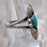 Vintage Sterling Turquoise Ring 7.5