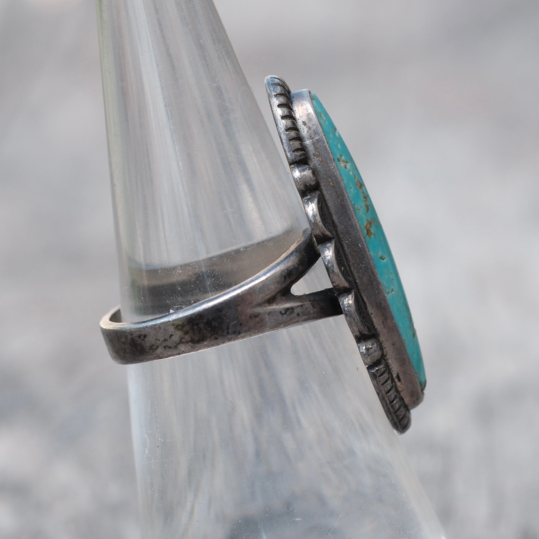 Vintage Sterling Turquoise Ring 6
