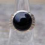 Vintage Sterling Onyx Ring 6.5