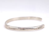 Vintage Sterling Silver Stamped Cuff Bracelet 6.25"