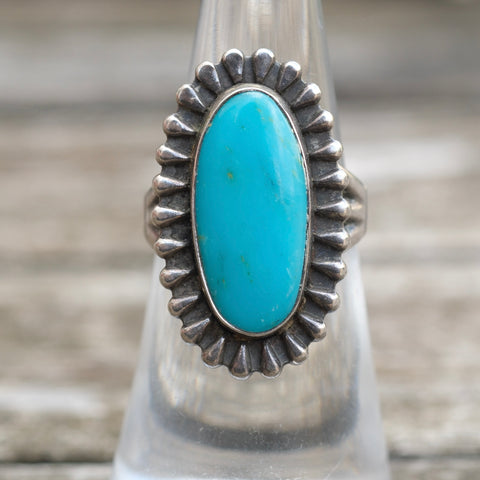 Vintage Sterling Turquoise Ring 6