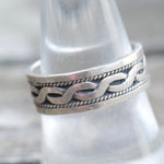 Vintage Sterling Silver Braided Band 8.75