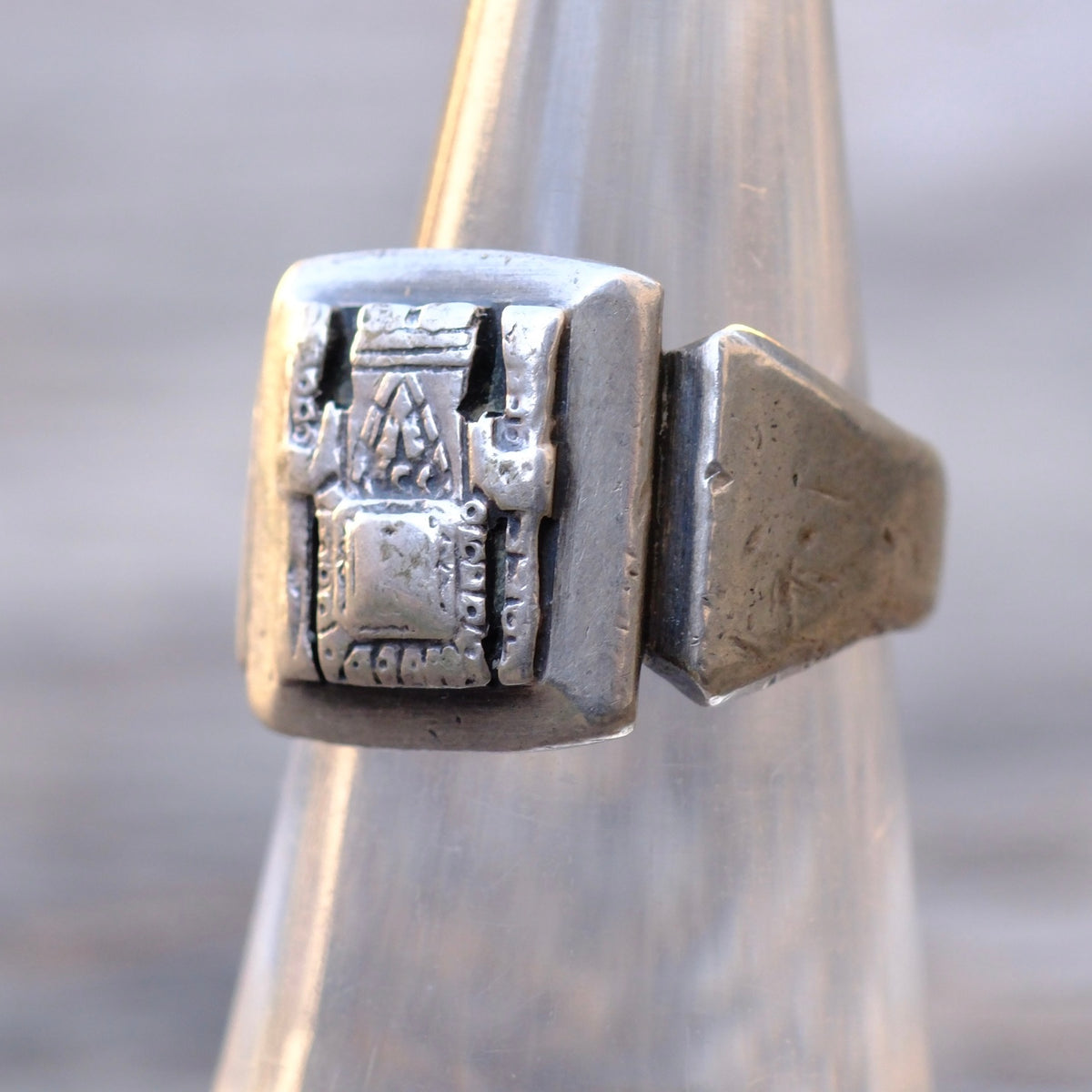 Vintage Sterling Silver Signet Ring 5.25