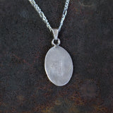 Vintage Sterling Crushed Turquoise Inlay Shroom Necklace