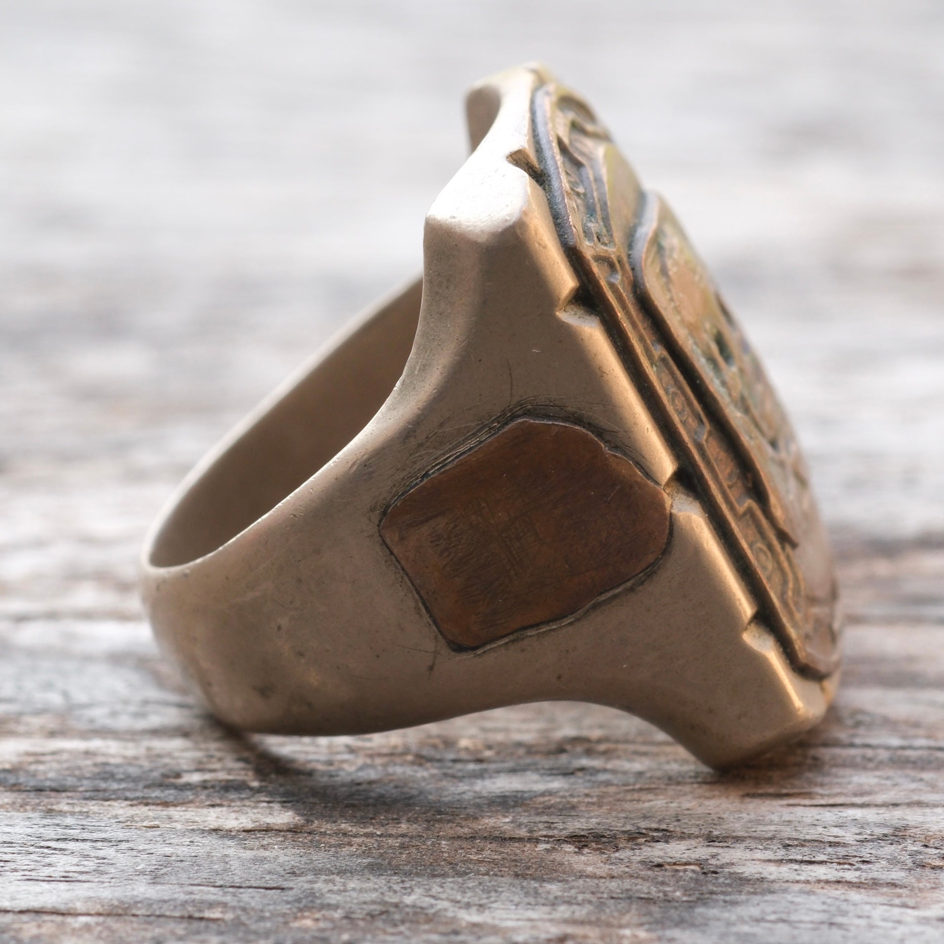 Antique Mexican Biker Skull Souvenir Ring 12