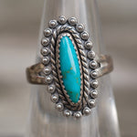 Vintage Sterling Turquoise Ring 5.75