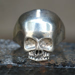 Vintage Sterling Silver Skull Ring 11.5