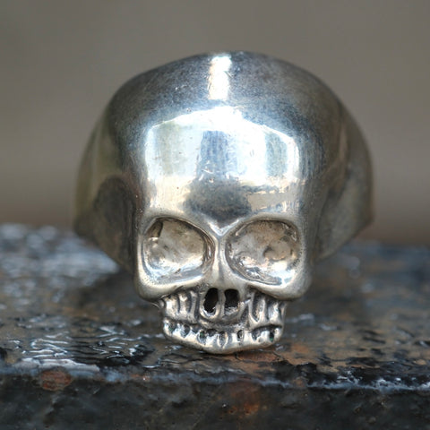 Vintage Sterling Silver Skull Ring 11.5