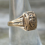 Vintage Sterling 1939 H Signet Ring 6.5