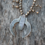 Vintage Sterling Turquoise Squash Blossom Necklace