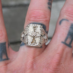 Vintage Sterling Silver Leaf Ring 9