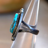 Vintage Sterling Turquoise Ring 5.5