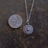 Vintage Sterling Aztec Calendar Necklace