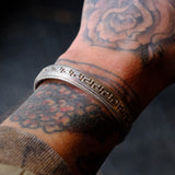 Vintage Sterling Silver Southwestern Patterned Cuff Bracelet 6.75"