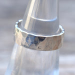 Vintage Sterling Silver Faceted Band Ring 5.75