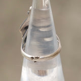 Vintage Sterling Mother Of Pearl Double Feather Ring 6