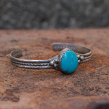 Vintage Sterling Turquoise Cuff
