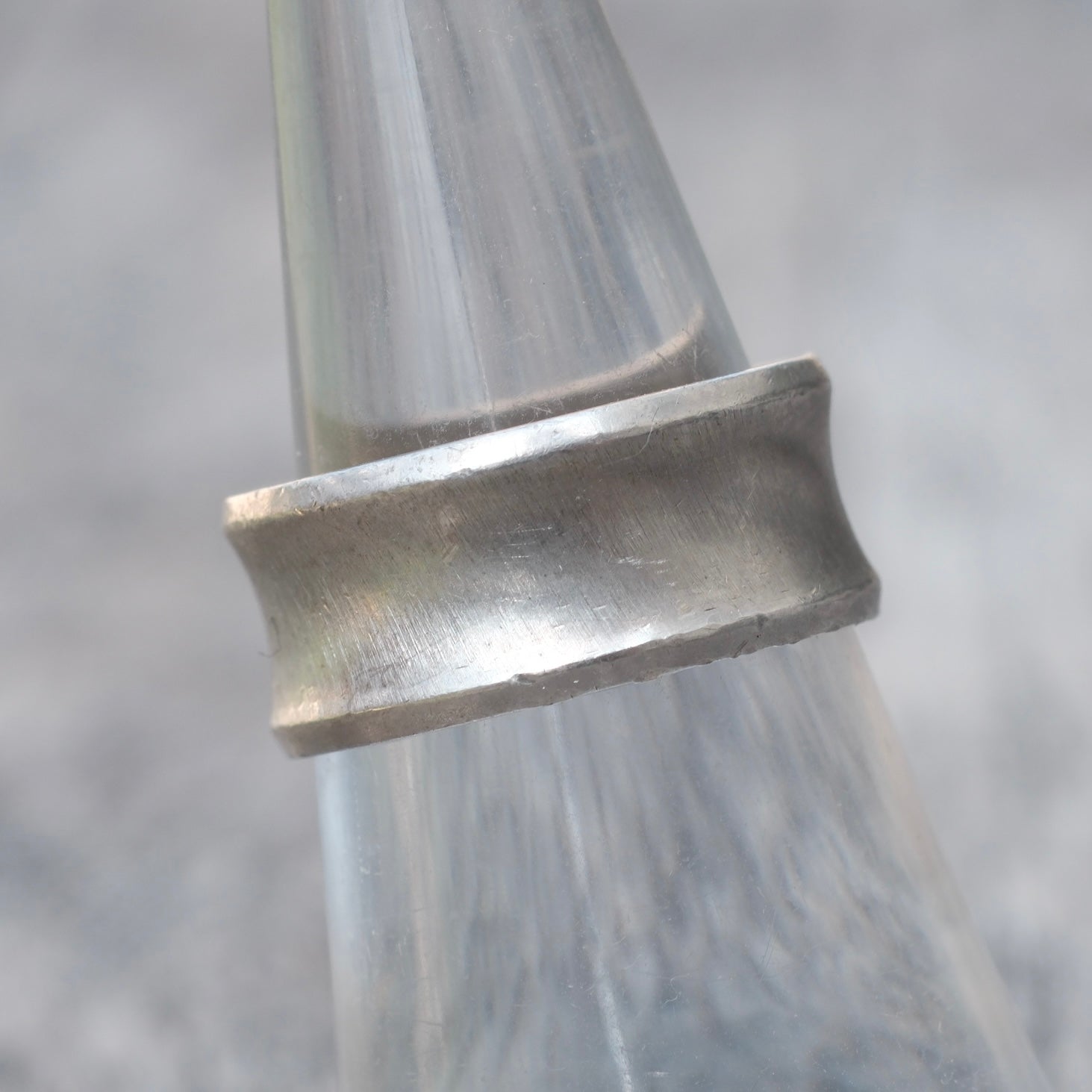 Vintage Sterling Silver Modernist Band Ring 6.75