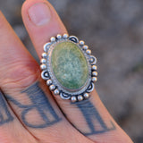 Vintage Sterling Turquoise Ring 3.5