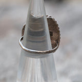 Vintage Sterling Turquoise Roper Ring 2.5