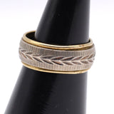 Vintage Sterling Silver Engraved Band 6.5