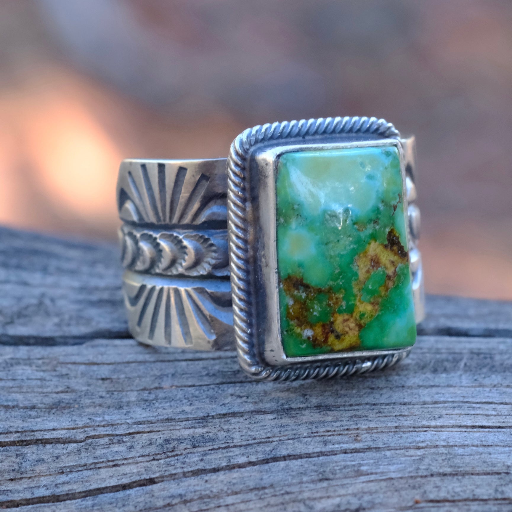 LEON MARTINEZ Sterling Silver Turquoise Ring 12