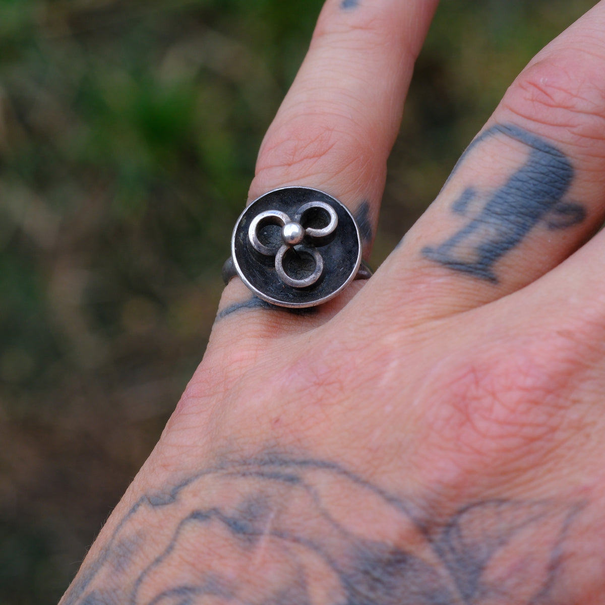 Vintage Sterling Floral Ring 5
