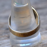 Vintage Sterling Turquoise Ribbed Bandf Ring 11.75