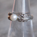 Vintage Sterling Pearl Ring 7.25