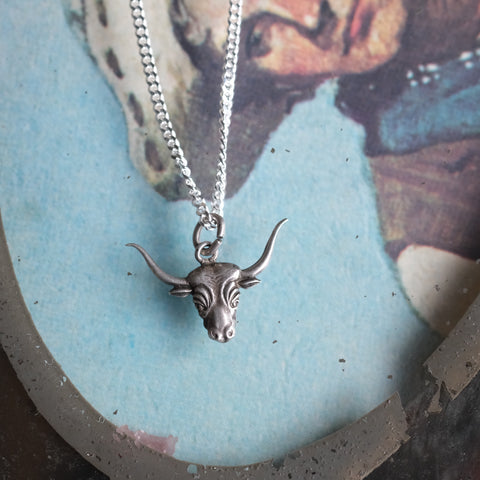 Vintage Sterling Longhorn Necklace