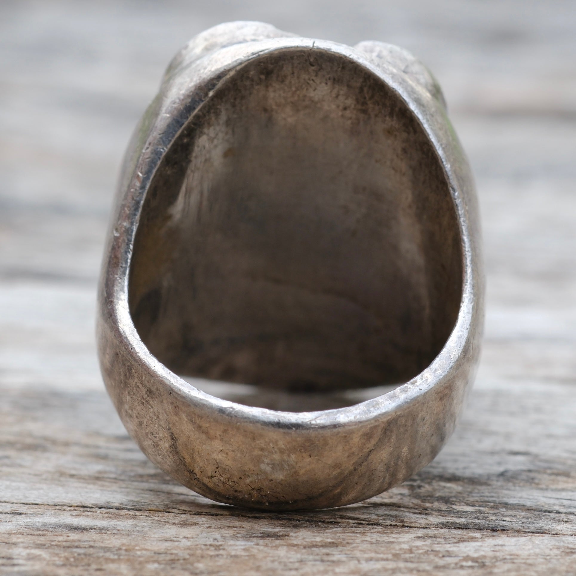 Older Vintage Sterling 4-Stone Turquoise Ring 12