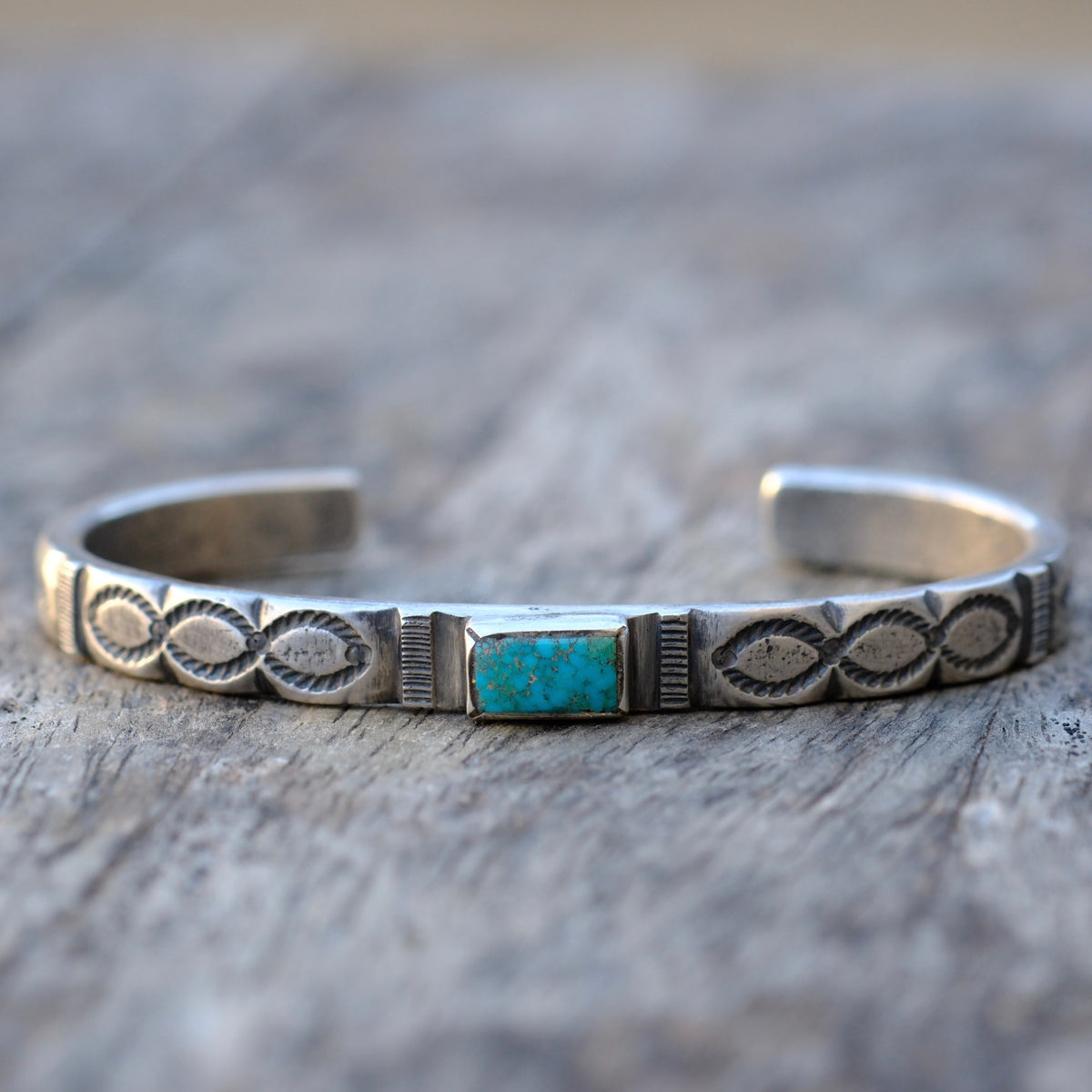 Joe O'Neill Turquoise Stamped Cuff Bracelet