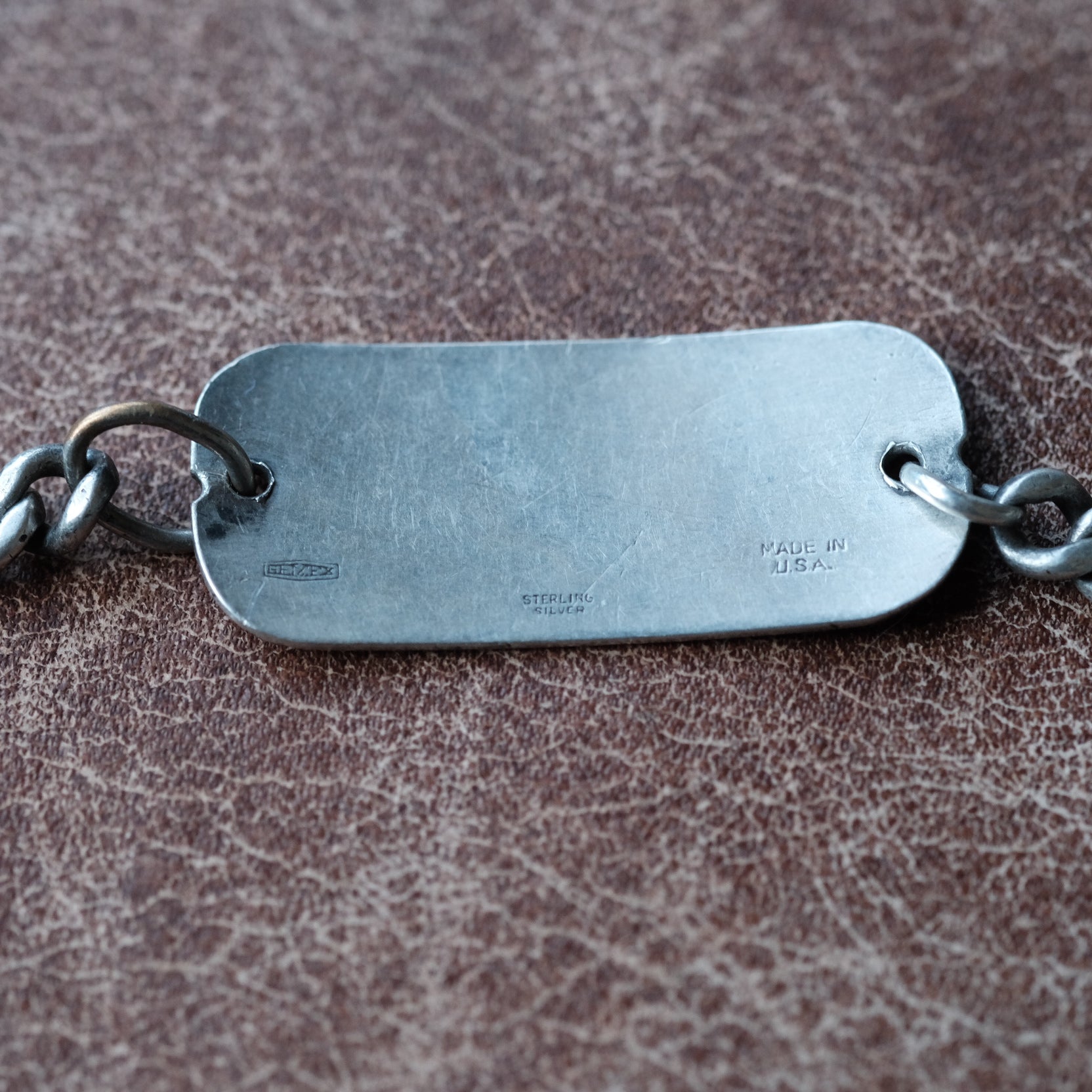 Vintage Sterling Military ID Bracelet