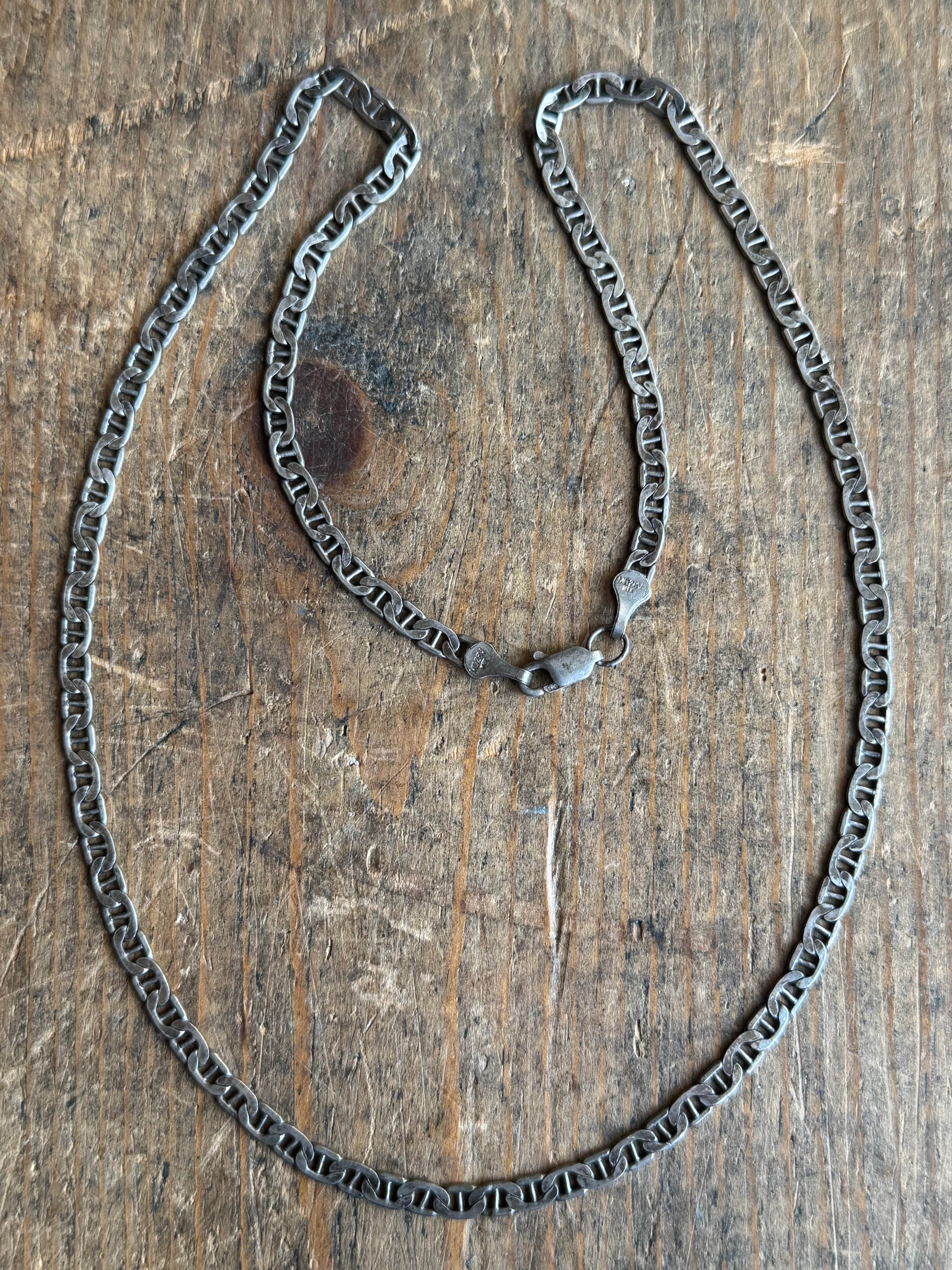 Vintage Sterling Silver 20” Mariner Chain