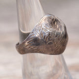 Vintage Sterling Silver Engraved Dome Ring 6