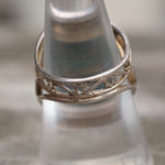 Vintage Sterling Compressed Turquoise Ring 8.5