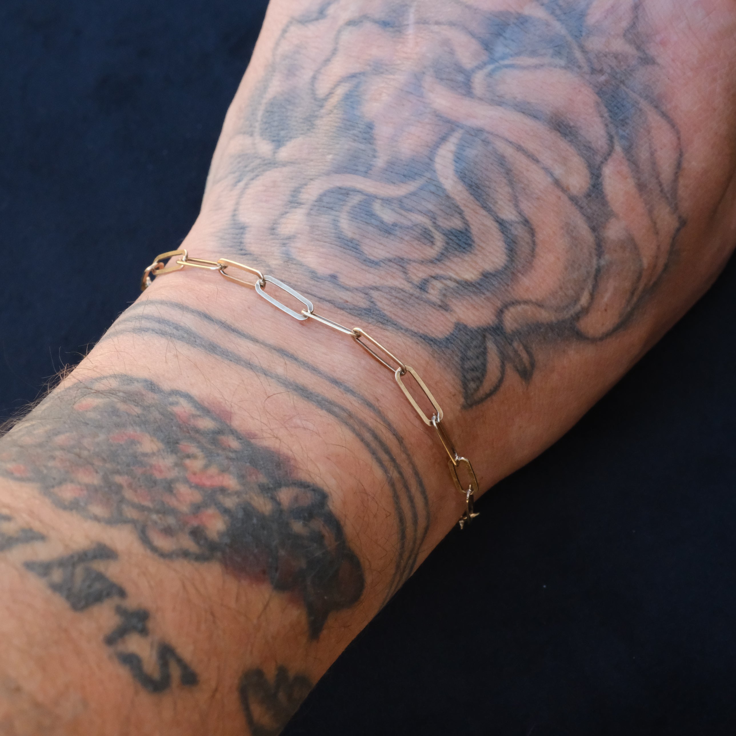 Vintage Sterling Paperclip Chain Bracelet